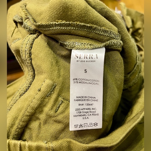 SERRA Khaki Pants Ankle OLIVE OIL Wash Fatigue Camo Parachute Trouser Utility M - Picture 6 of 11